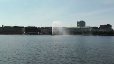 Hamburg alster ve yakın çevresi Almanya hamburg'yapay göl kalbinde aradım