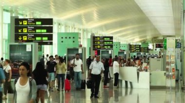 Banyoles Katalonya İspanya - 14 Haziran: Barcelona Aeroport Del Prat Havalimanı Terminal 2012 yılında