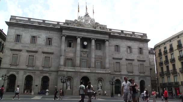 Barcelona city hall v roce 2012 — Stock video