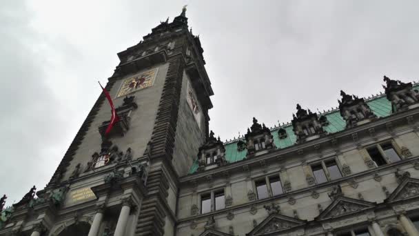 Hamburgo Alemanha Prefeitura de Rathaus — Vídeo de Stock