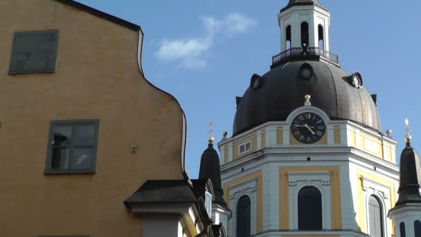 Εκκλησία Καταρίνα στη Στοκχόλμη Σουηδία — Αρχείο Βίντεο