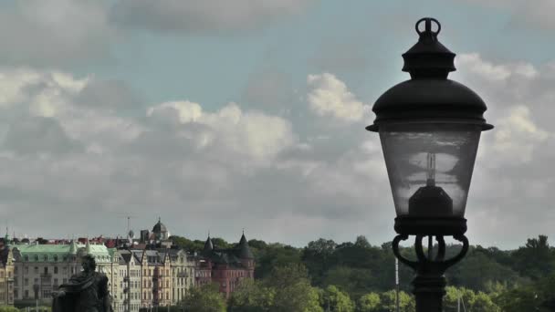 Stockholm şehir merkezi gamla stan — Stok video