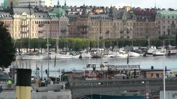 Stockholm stadtzentrum gamla stan — Stockvideo