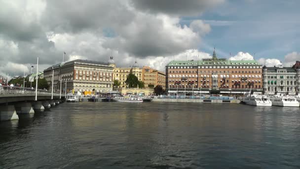 Stockholm City gamla stan — Stockvideo