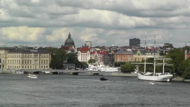 Stockholm stadtzentrum gamla stan — Stockvideo