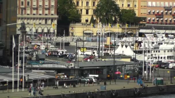 Sztokholm centrum gamla stan — Wideo stockowe