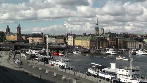 Stockholm City gamla stan — Stockvideo