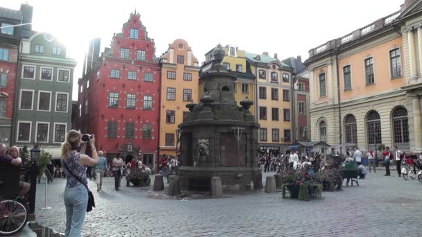 Stockholm centrum gamla stan — Stockvideo