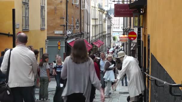 Sztokholm centrum gamla stan — Wideo stockowe