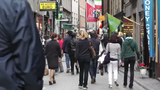 Estocolmo Downtown Gamla Stan — Vídeo de Stock