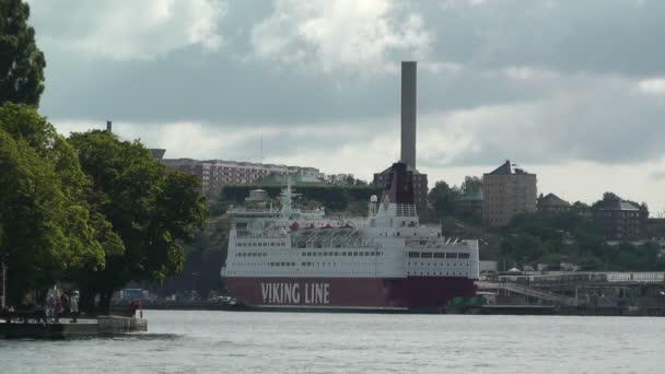 Stockholm Švédsko portu — Stock video