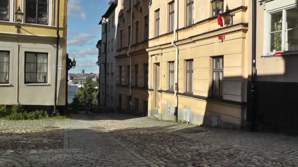 Οδός Στοκχόλμης απόθεμα Σουηδία βίντεο — Αρχείο Βίντεο