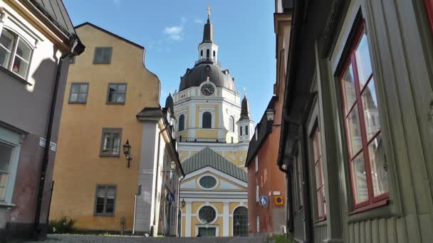 在瑞典的斯德哥尔摩卡塔琳娜教堂 — 图库视频影像