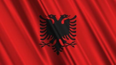 Arnavut bayrak sallayarak