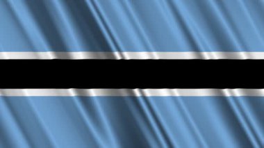 Botsvana bayrağı sallayarak