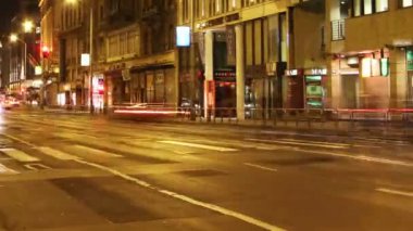 gece timelapse Avrupa kenti