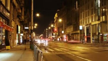 gece timelapse Avrupa kenti