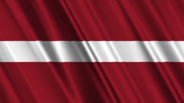 Letonya bayrağı sallayarak