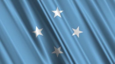 Mikronezya bayrak sallayarak