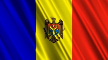 moldova bayrağı sallayarak