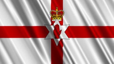 Ulster afiş Kuzey İrlanda 3 bayrak