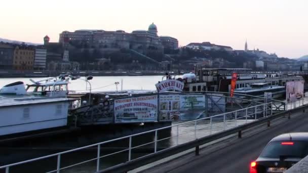 Будапешт день и ночь — стоковое видео