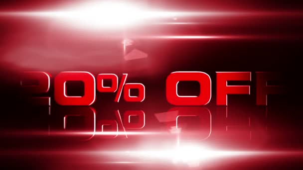 20% di sconto — Video Stock