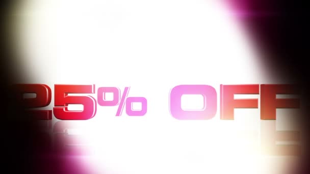 25 Percent OFF — Stock Video