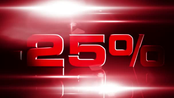 25 por cento fora — Vídeo de Stock