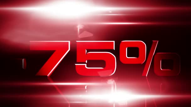 75 por cento fora — Vídeo de Stock