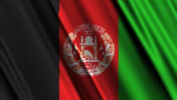 Bandeira do Afeganistão acenando — Vídeo de Stock