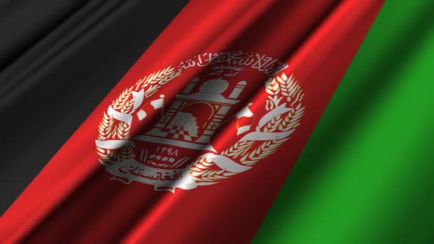 Afghanistan vlag zwaaien — Stockvideo