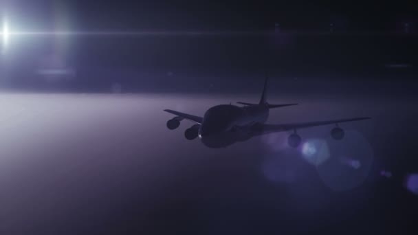 Avião voador 3D renderizar — Vídeo de Stock