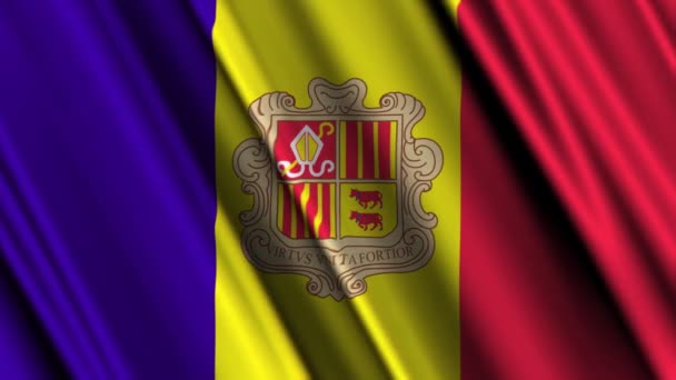 Drapeau Andorre agitant 
