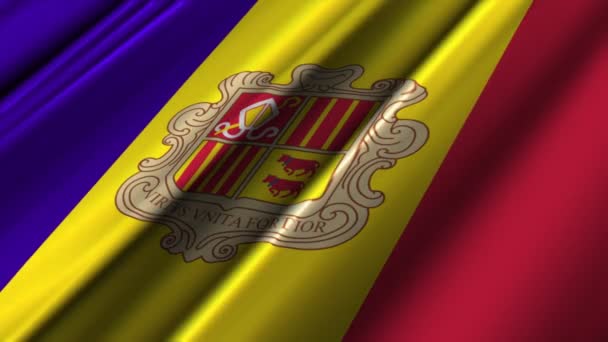 Drapeau Andorre agitant 