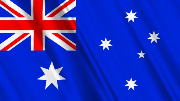 Austrakia flagga vajande — Stockvideo