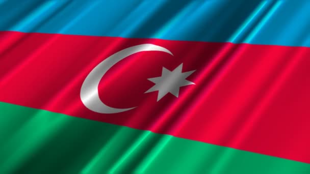 Bandeira do Azerbaijão acenando — Vídeo de Stock