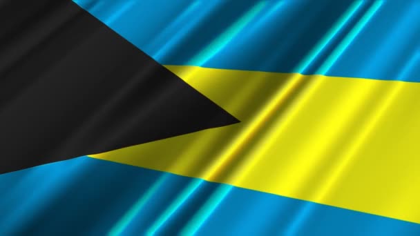 Багамські острови прапор махав — стокове відео