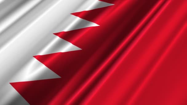 Bahrain Flagge schwenkend — Stockvideo