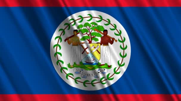 Belize flag waving