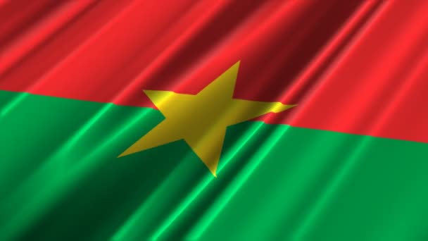 Μπουρκίνα Φάσο σημαία κυματίζει — 图库视频影像