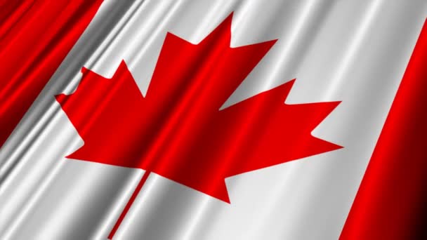 Ondeando bandera de Canadá — Vídeo de stock