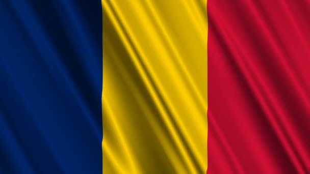 Tchads flagga vajande — Stockvideo
