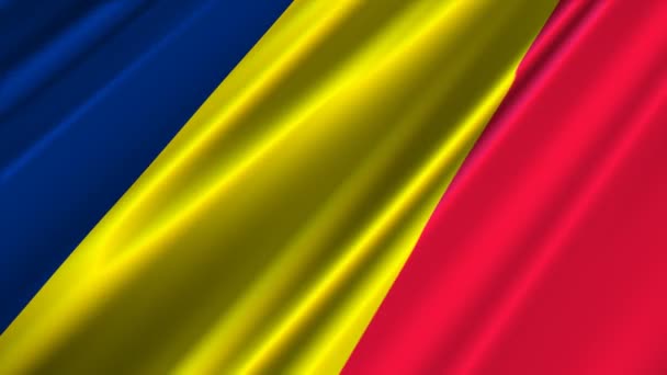 Tchad Drapeau agitant 