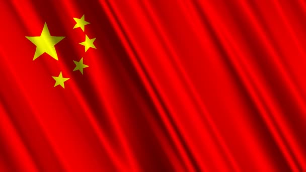 Flag of China waving — Stock Video