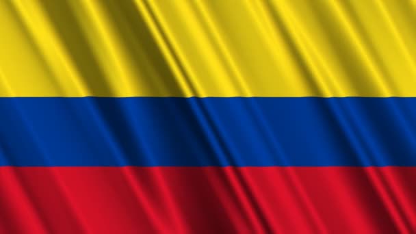 Colombia flagga viftar — Stockvideo