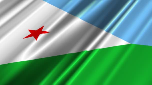 Djibouti Drapeau agitant — Video