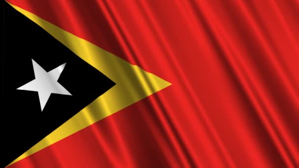 Timor oriental agitant le drapeau 