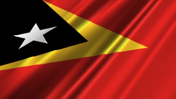 Timor Leste Bandeira acenando — Vídeo de Stock