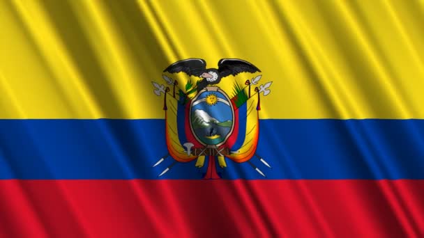 Drapeau équatorien agitant 